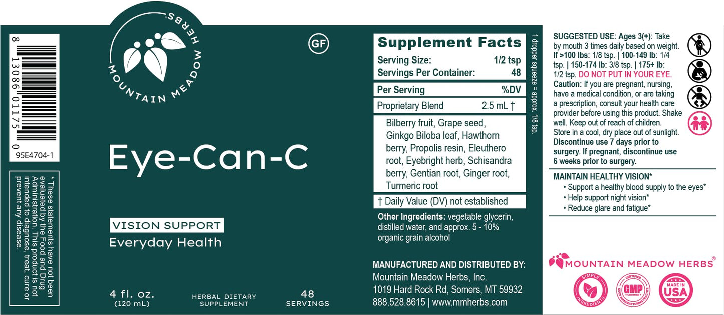 Eye-Can-C 4oz by Mountain Meadow Herbs – Liquid Vision Support
