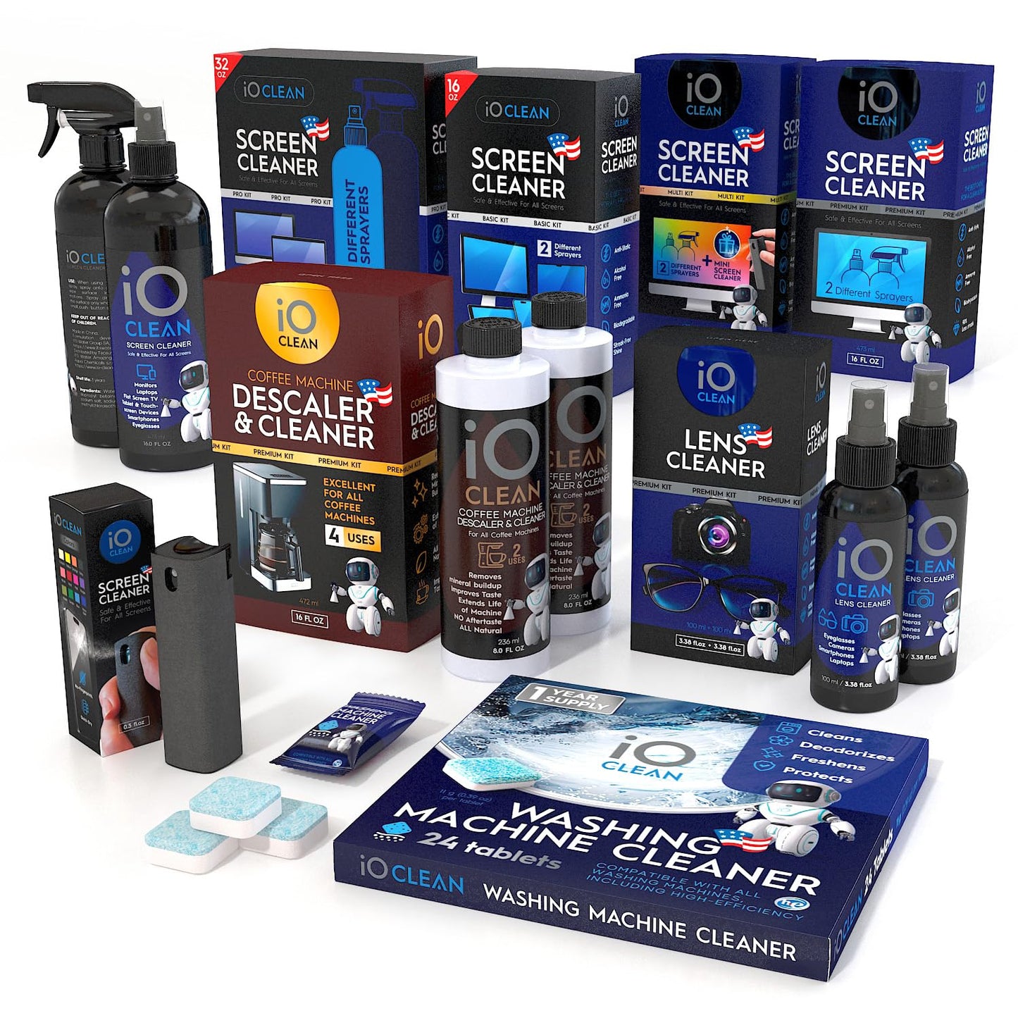 Eyeglass Lens Cleaner Kit โ 3.38oz + 3.38oz + 2 Microfiber Cloths Included