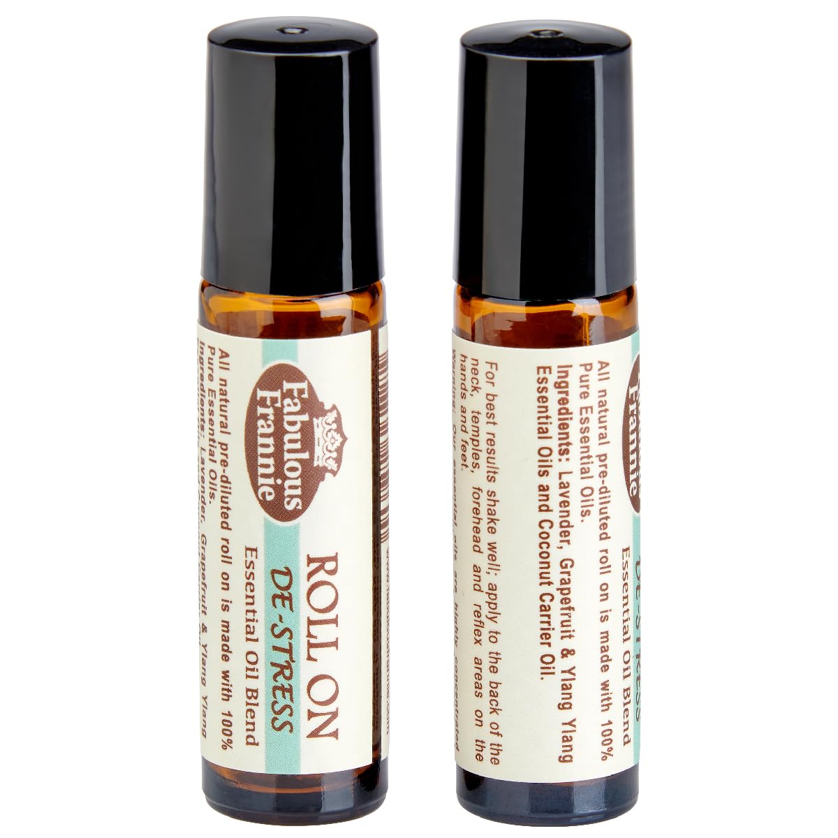 Fabulous Frannie De-Stress Essential Oil Roll-On โ Grapefruit, Lavender & Ylang Ylang, 10ml