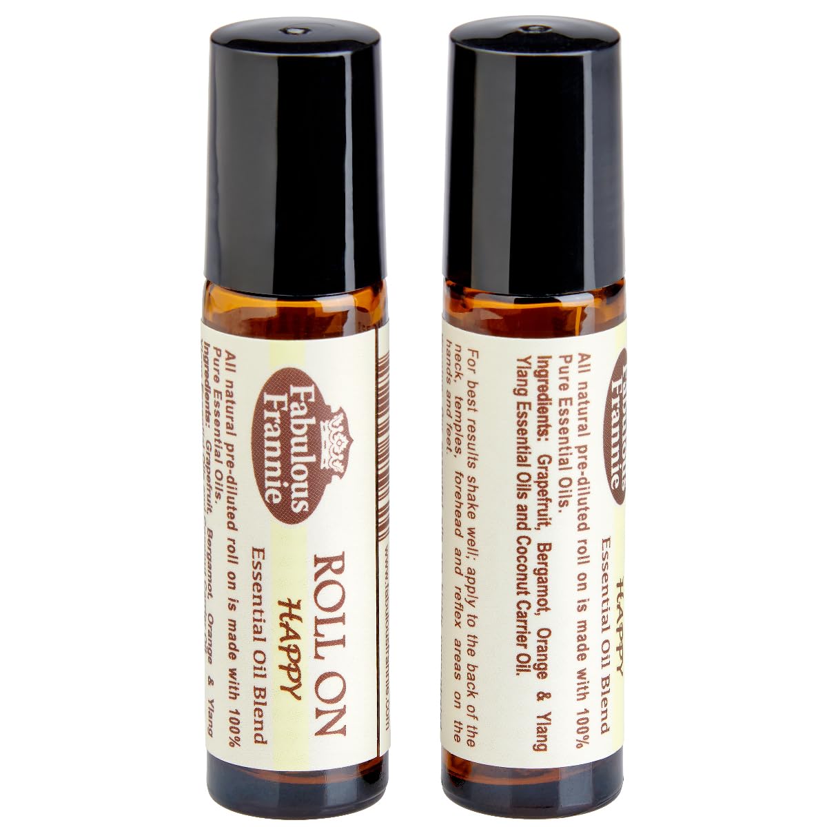 Fabulous Frannie Happy Essential Oil Blend Roll-On โ Pre-Diluted 10ml (Pack of 1)
