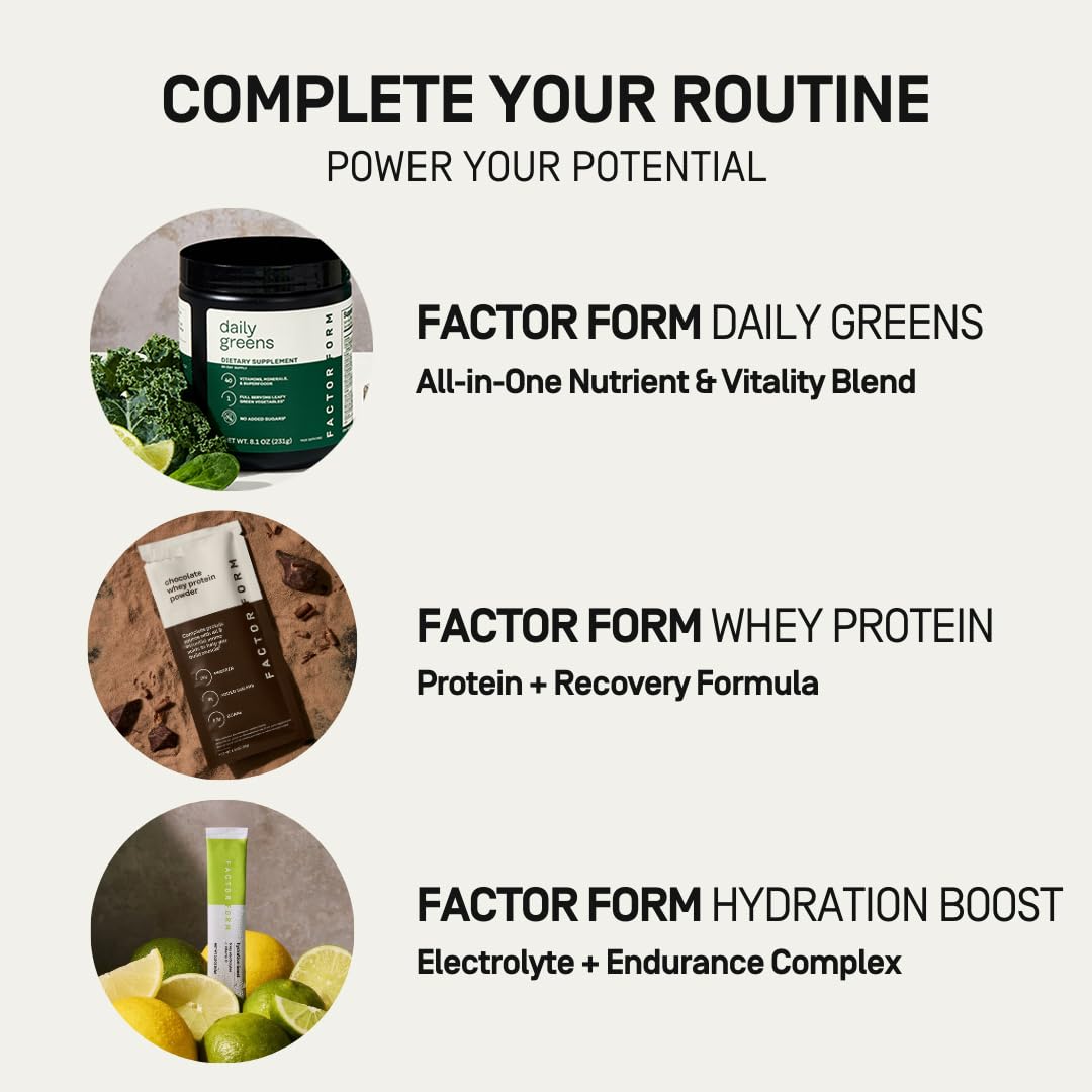 Factor Form Daily Greens Superfood Powder – Gut Health, Energy & Immunity | 30 Servings