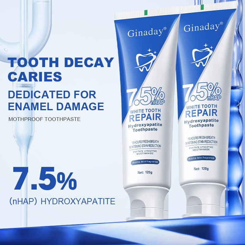 7.5% Nano Hydroxyapatite Toothpaste โ Enamel Protection and Tooth Strengthening (Fresh Mint)