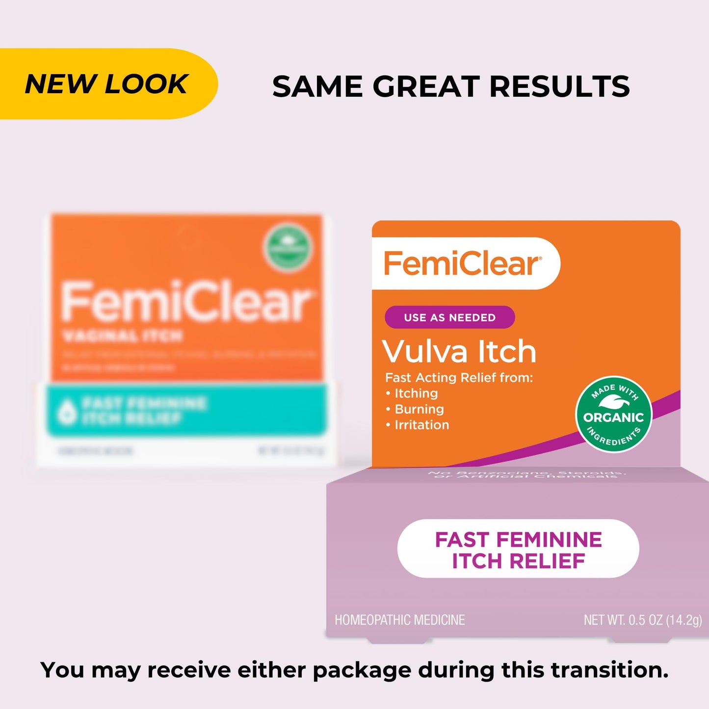 FemiClear Vaginal Ointment | Pure Botanical Extracts | External Comfort 0.5oz (Pack of 2)