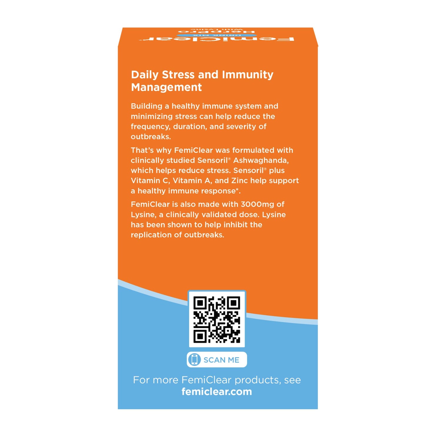FemiClear HerpPro Drink Mix โ L-Lysine 3000mg, Immunity & Stress Support for Women & Men
