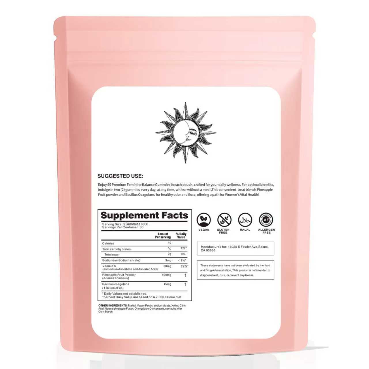 Feminine Balance Gummies โ Hawaiian Pineapple | pH & Digestive Health, Immune Support