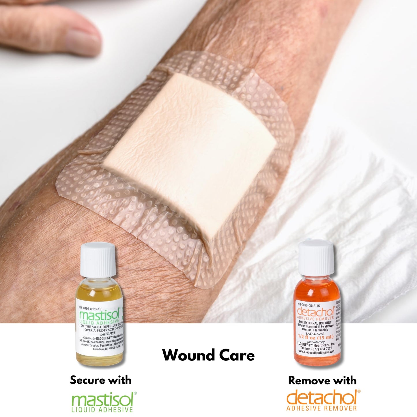 Ferndale Detachol Adhesive Remover โ 4oz, Alcohol & Acetone Free, Gentle on Sensitive Skin