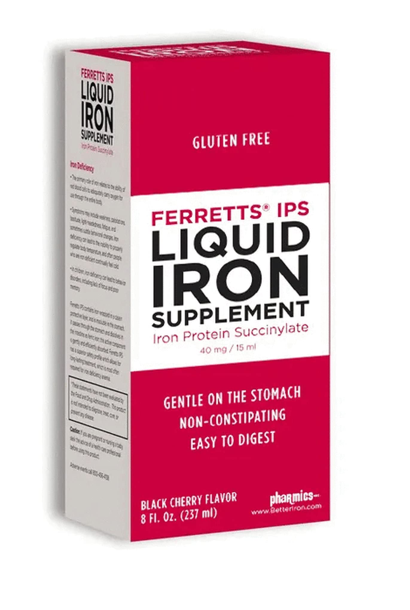 Ferretts IPS Liquid Iron Supplement โ 40 mg Iron per 15 mL, Black Cherry (8 fl oz)
