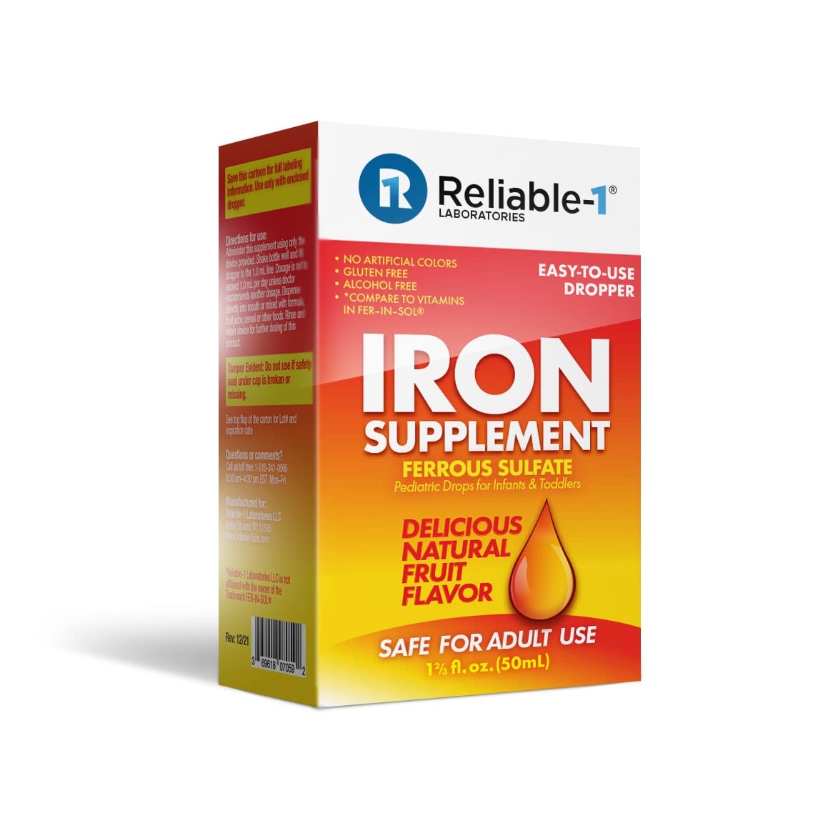 Ferrous Sulfate Pediatric Drops (2-Pack) โ Iron for Infants & Toddlers