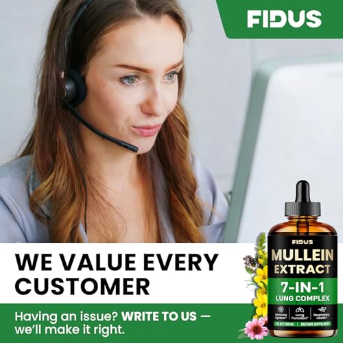 Fidus Mullein Drops β 7-Herb Lung Detox for Lungs & Lymphatics (4 oz)