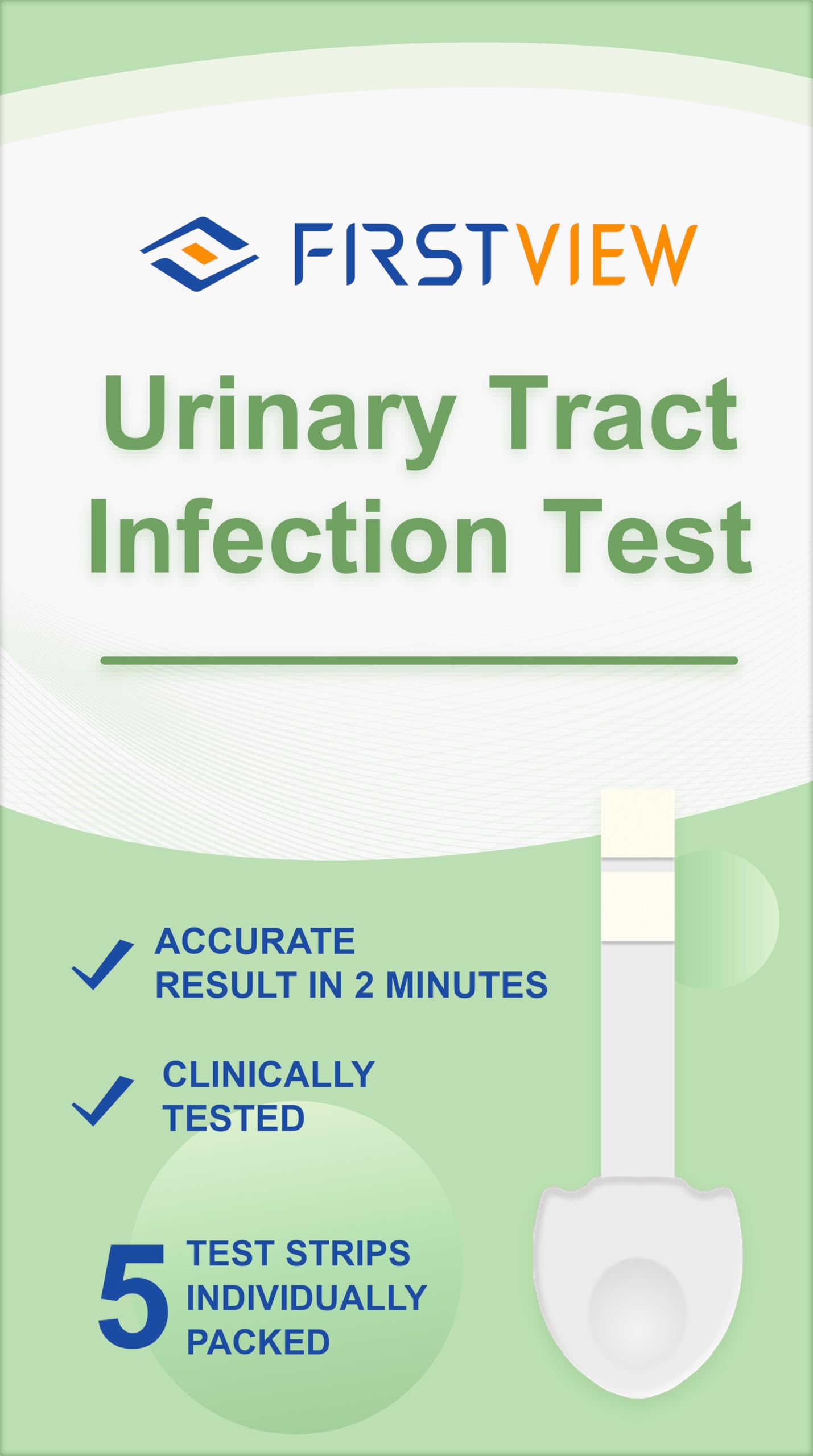 FIRSTVIEW UTI Test Strips โ Leukocytes & Nitrites, 2-Minute Results (5 Pcs)