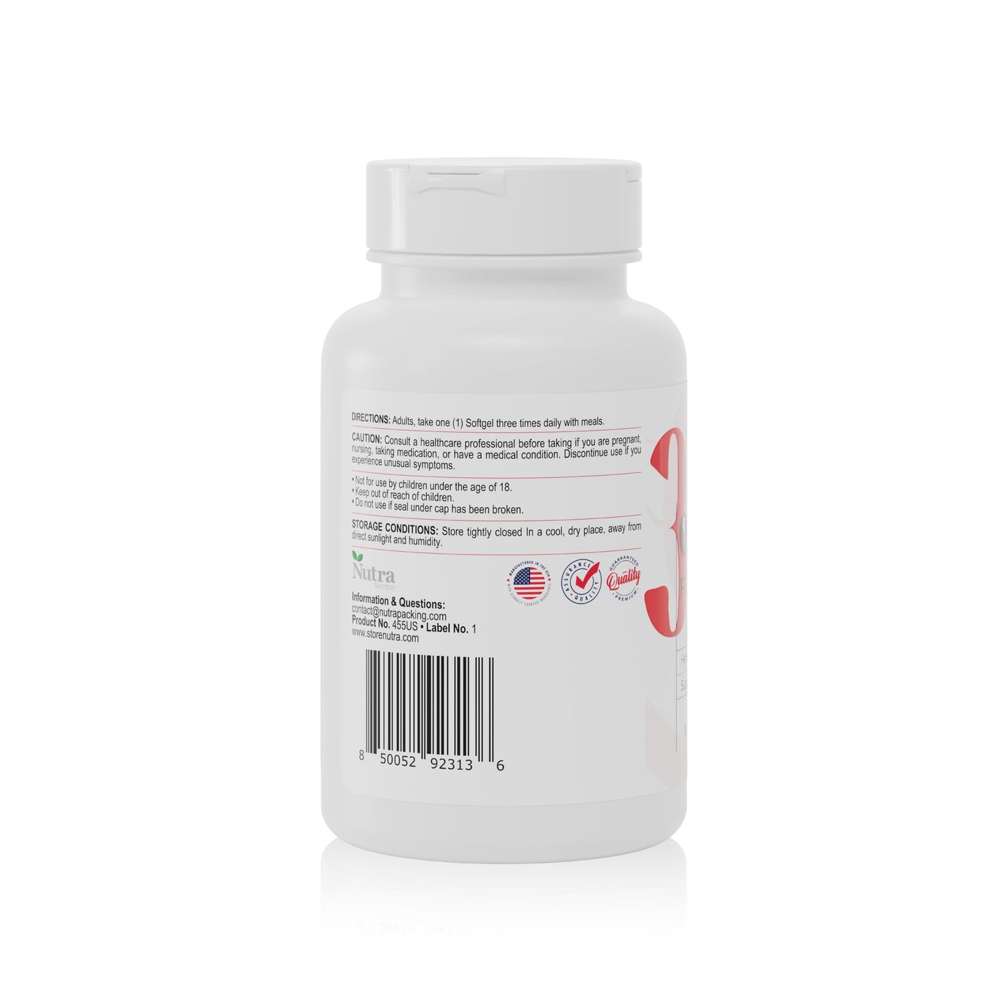 Fish Oil 1200 mg | 360 mg Omega-3s for Heart, Circulation & Brain Health โ 60 Softgels