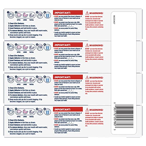 Fixodent Professional Ultimate Denture Adhesive Cream β 1.8 oz, 4 Pack (Full & Partial Dentures)