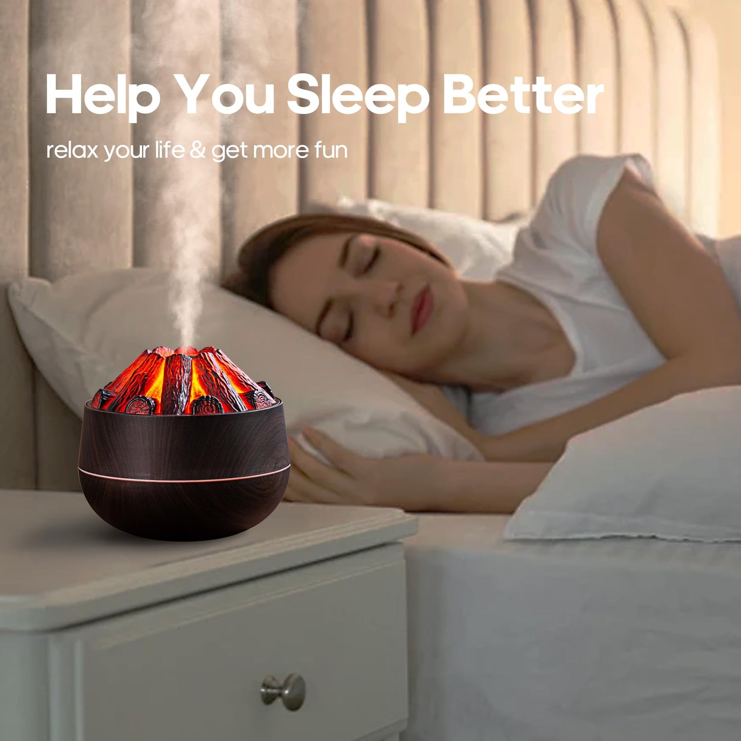 Flame Essential Diffuser 300ml โ Ultra-Quiet Aromatherapy