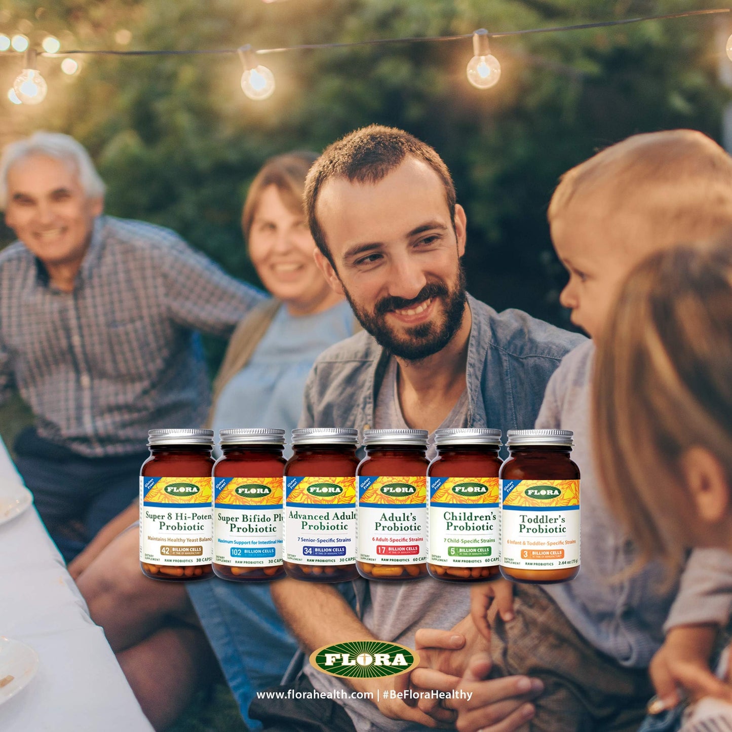 Flora Adult's Probiotic โ 17B CFU Vegetarian Daily Probiotic (60 Capsules) | Gut Health