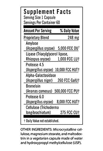 Flora Daily Maintenance Digestive Enzymes โ 7 Enzymes, Gluten-Free, Non-GMO, 60 Veg Capsules