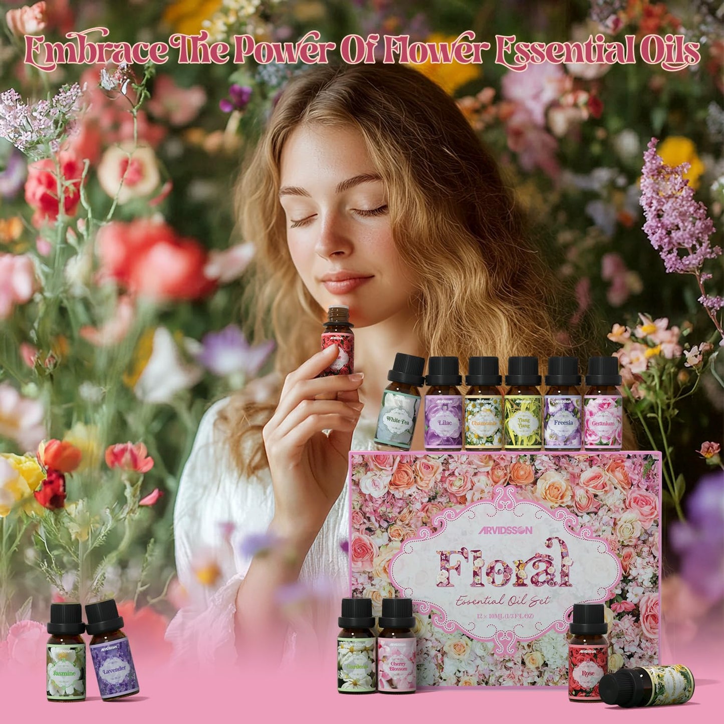 Floral Essential Oils Set โ ARVIDSSON Floral Oils for Diffusers & Candles