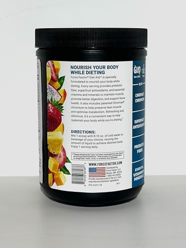 Force Factor Diet Aid Powder โ Metabolism Booster, Chromax Chromium, 30 Servings