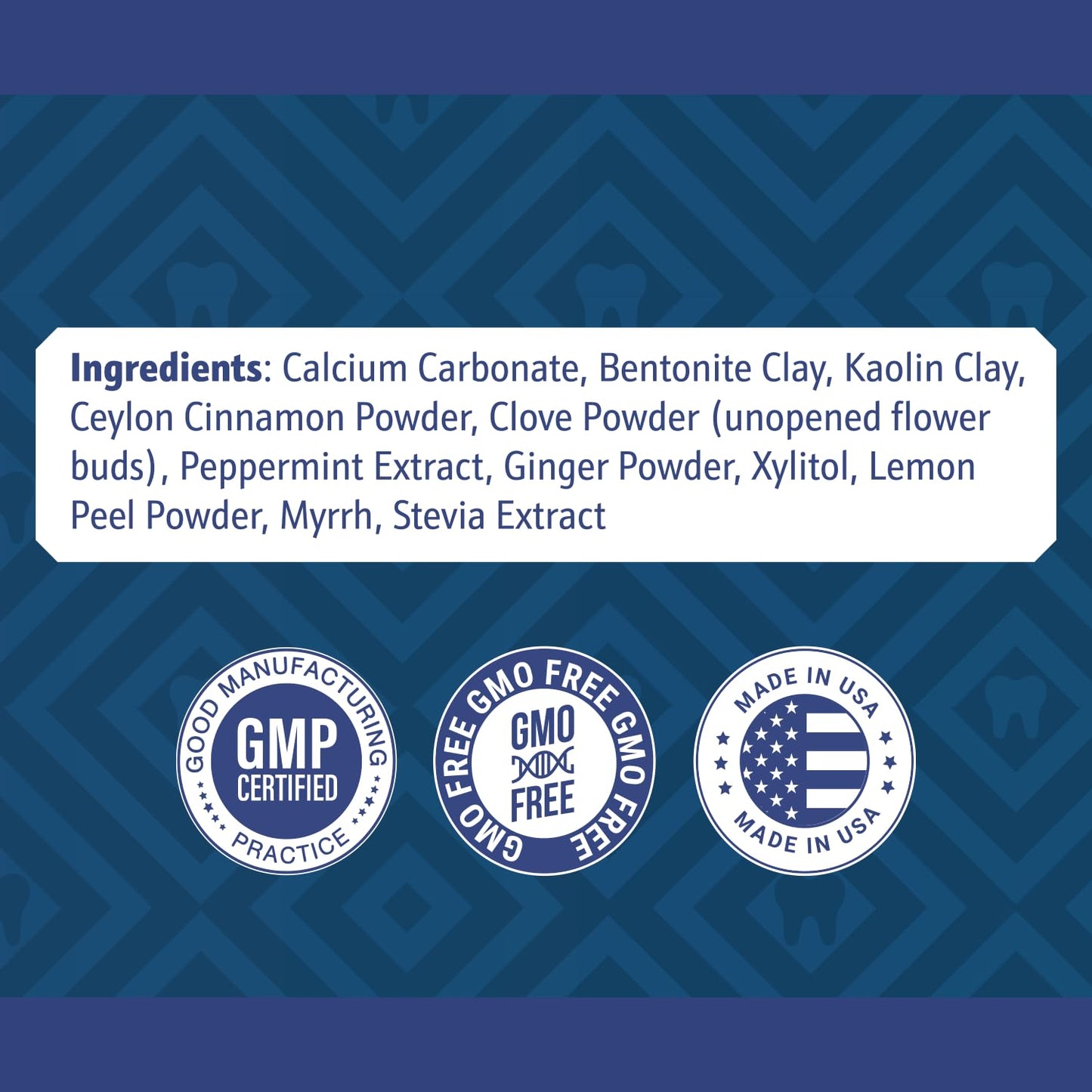 FortBite Natural Tooth Powder โ Kaolin & Bentonite Clays, Plant-Based, Made in USA