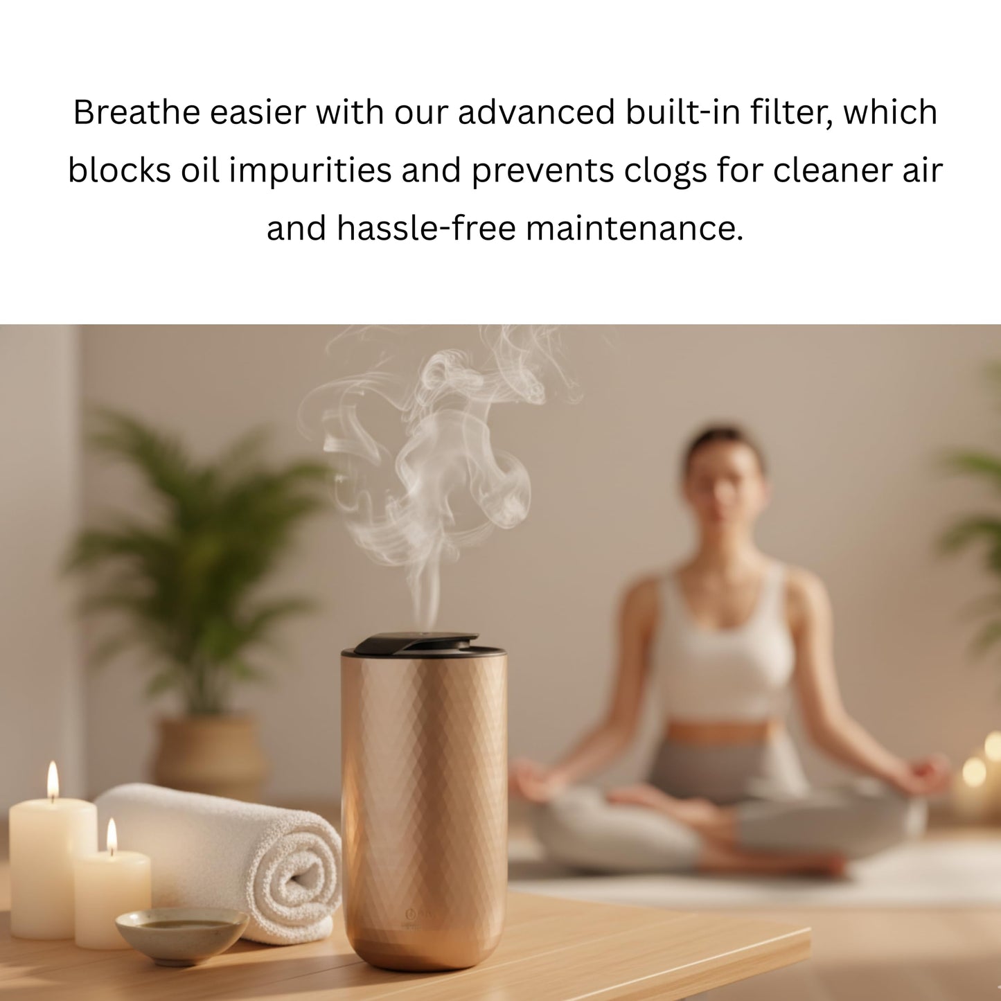 FOTUS AIR Waterless Diffuser โ Portable USB-C Aromatherapy for Home, Car & Office | 3 Mist Levels, 15ml