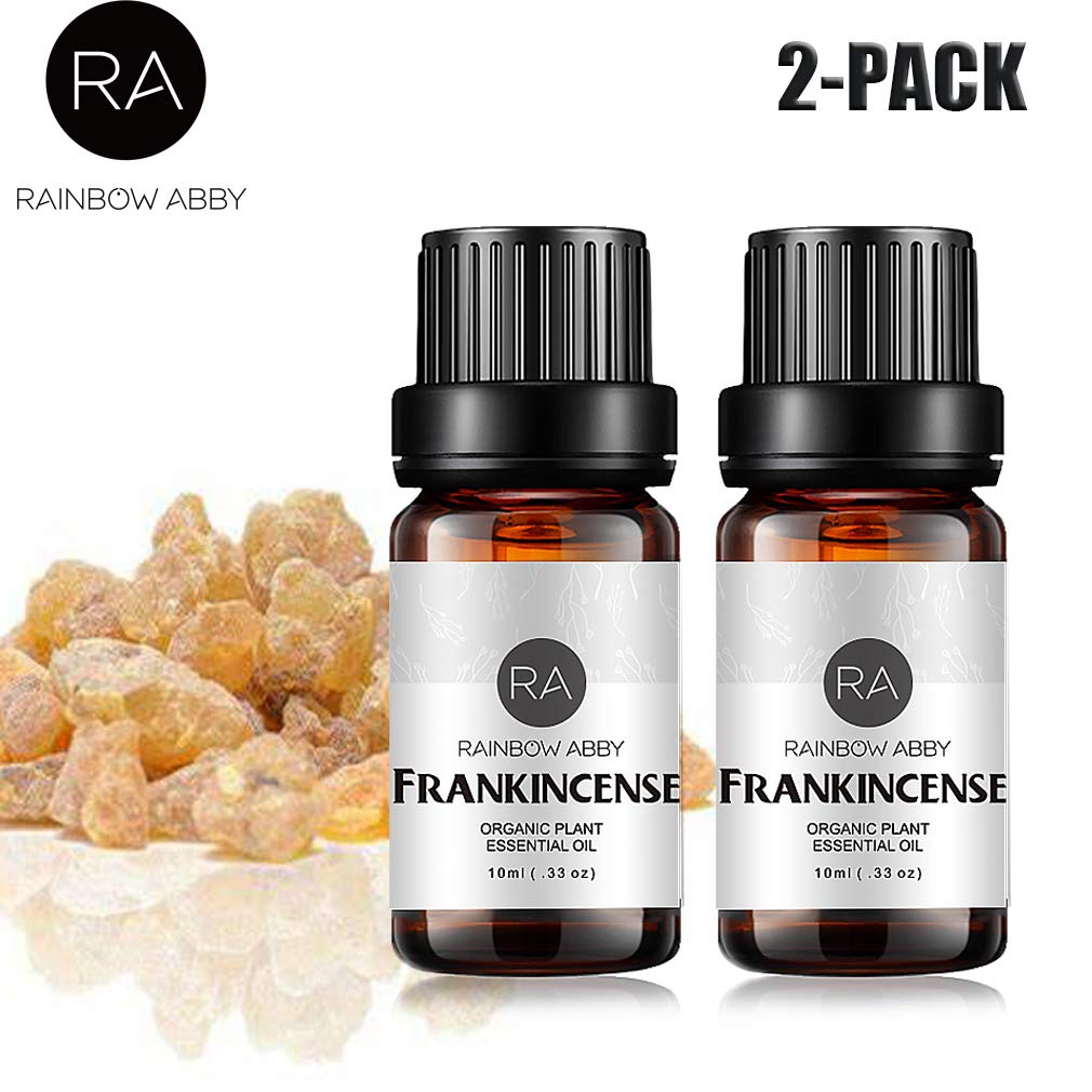 2-Pack Frankincense Essential Oil โ 100% Pure Organic Frankincense Oil for Diffuser, Massage & Skin Care (2x10ml)