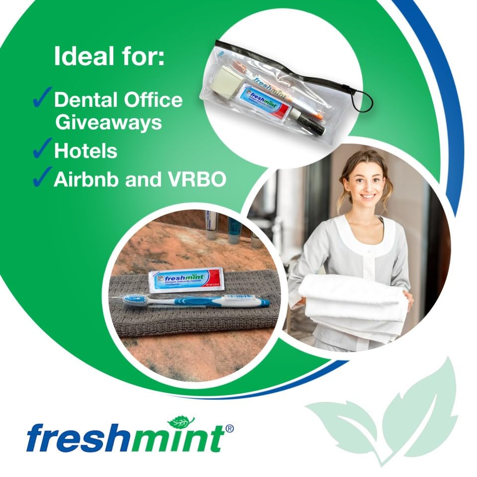 Freshmint 250 Packets โ 0.28 oz Premium ADA Accepted Fluoride Toothpaste (Single-Use)