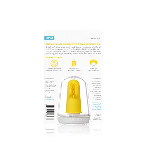 Frida Baby Finger Toothbrush with Storage Case โ 3 Months+ | Teething Care