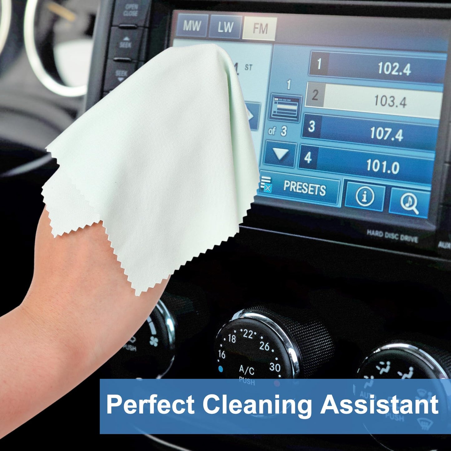Frienda 50 Pcs Microfiber Cleaning Cloths for Glasses โ 7x6 in Lens & Screen Cleaning (Light Color) Bulk Pack