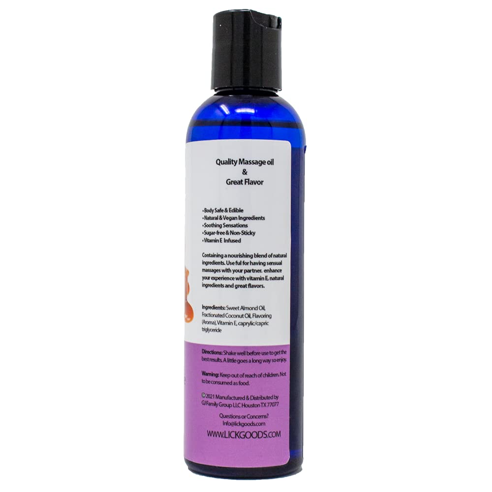 Caramel Flavored Massage Oil โ Aromatherapy Body Oil 4 oz