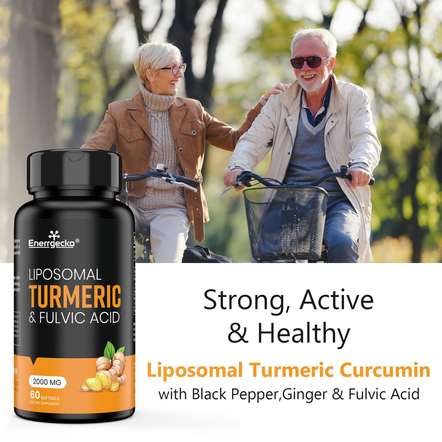 2000 mg Liposomal Turmeric Curcumin with Black Pepper & Ginger โ Superior Absorption (60 Count)