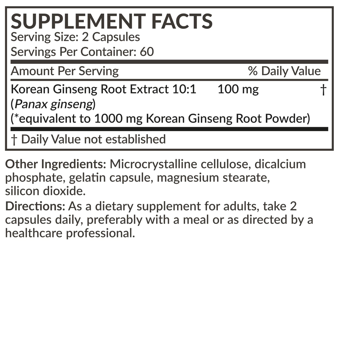 Futurebiotics Korean Panax Ginseng โ Energy, Memory & Brain Health Support, 120 Capsules