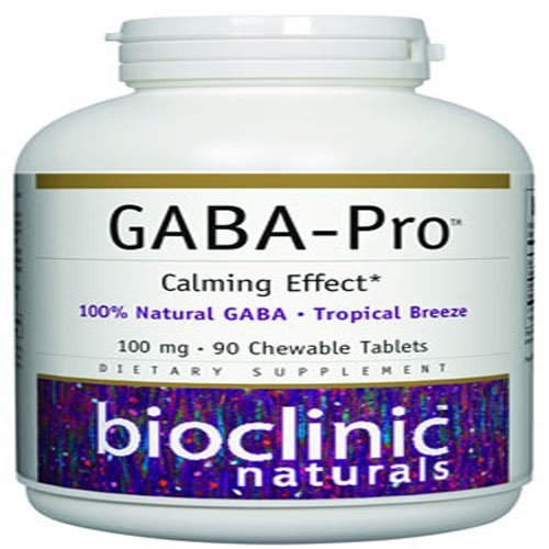 GABA-Pro Natural 100mg Chewable Tablets โ Bioclinic Naturals (90 Count)