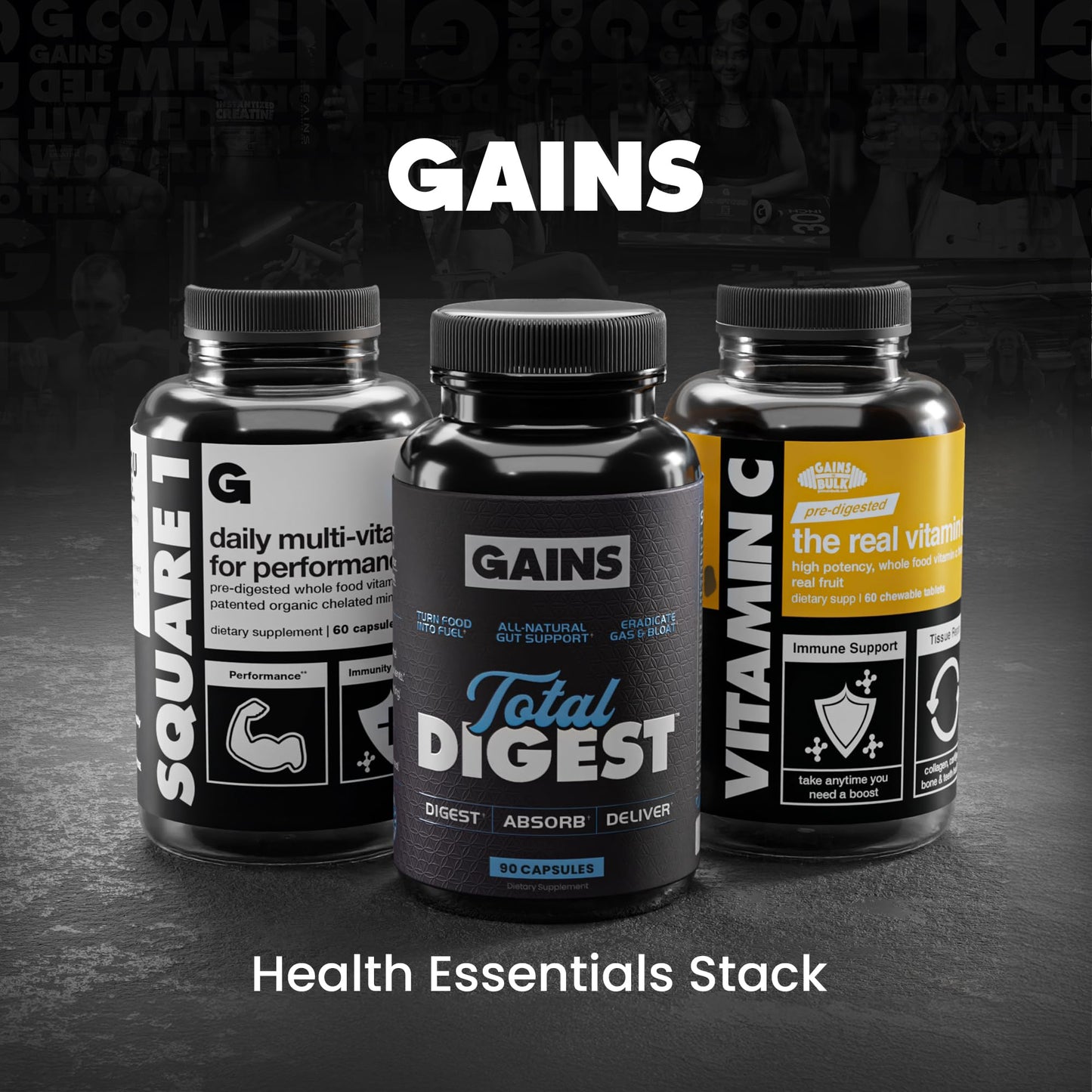 Gains in Bulk Elevated Nootropic โ Herbal Energy, Ginkgo Biloba, B Vitamins, DMAE | Vegan, 60 Caps