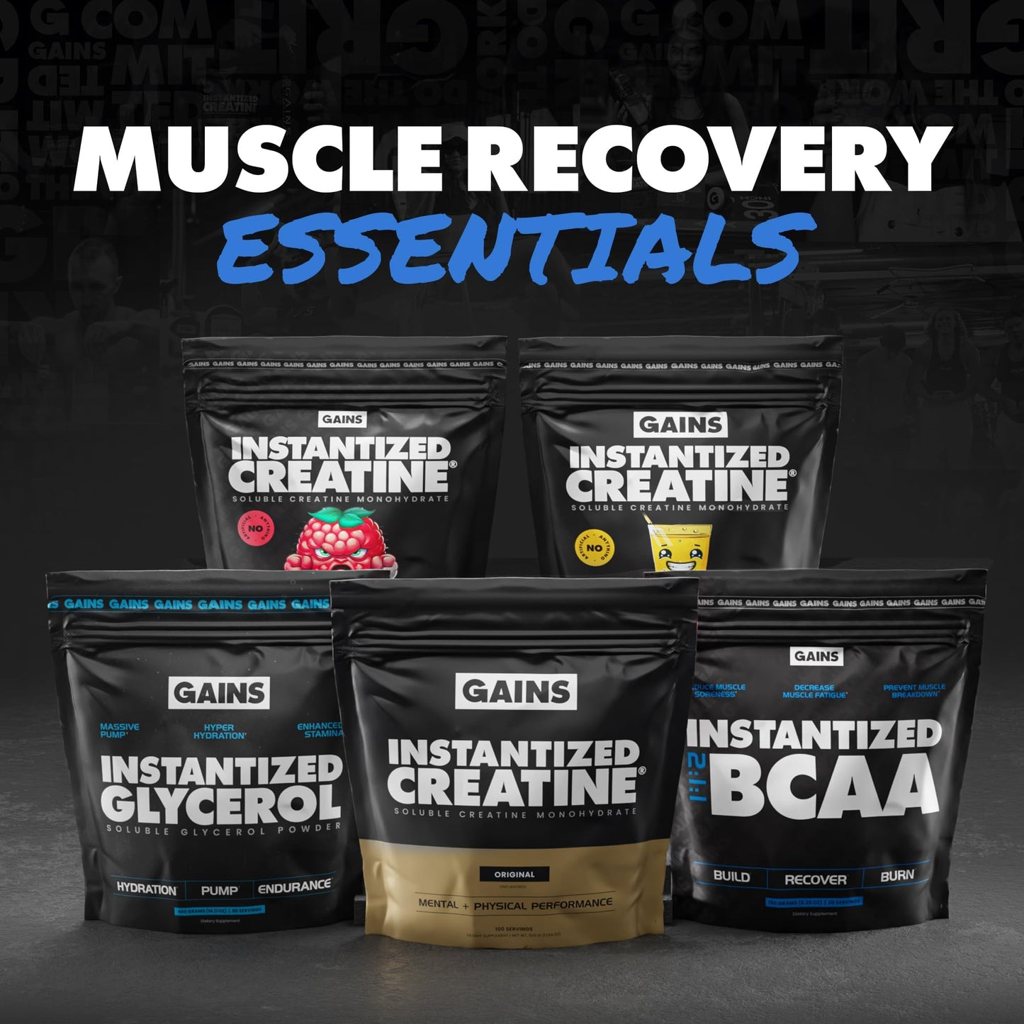 Gains in Bulk Plant-Based BCAA Powder โ Vegan, Gluten-Free, Unflavored
