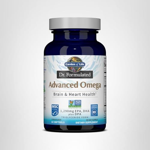 Garden of Life Dr Formulated Omega Fish Oil Lemon โ 1,290 mg EPA/DHA + DPA, 60 Softgels