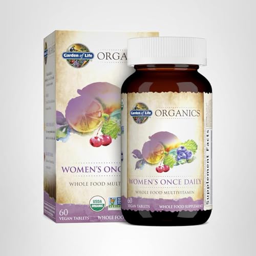 Garden of Life Organics Women’s Multivitamin – One Daily, Organic, Vegan (Iron 2.5mg) 60 Tablets