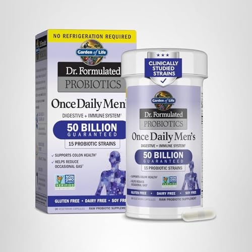 Garden of Life Probiotics for Men - 50B CFU, 15 Strains, 30 Capsules