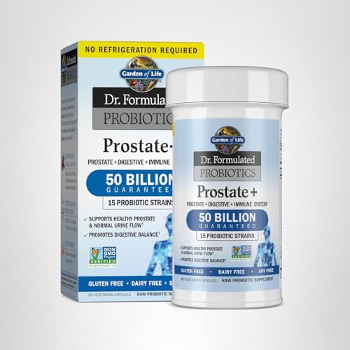 Garden of Life Prostate+ Probiotics โ Prostate Health & Digestive Support | 60 Veg Capsules