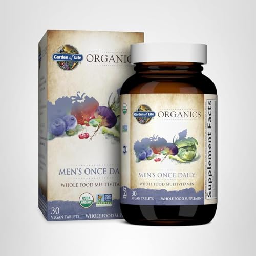 Garden of Life Organics Men's Daily Multivitamin โ Organic, Vegan, 30 Tablets