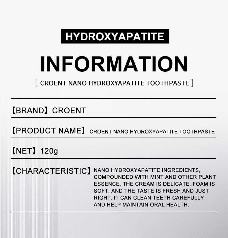 GEELIKE Nano Hydroxyapatite Toothpaste 7.5% nHAP โ Enamel Strengthening, Fluoride-Free, Peppermint, 4.23 oz