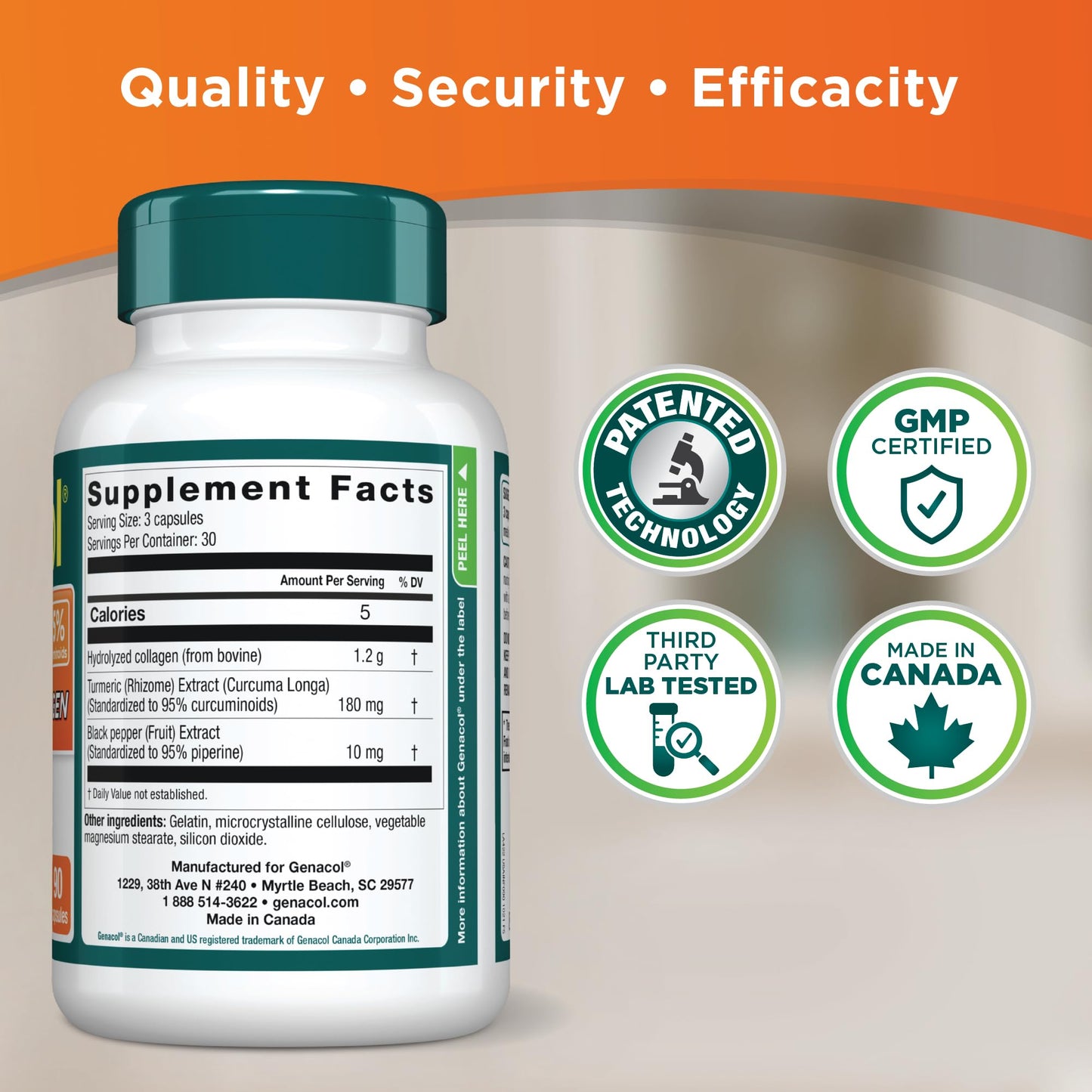 Genacol Turmeric Curcumin with BioPerine โ Joint Support, 90 Capsules (30-Day Supply)