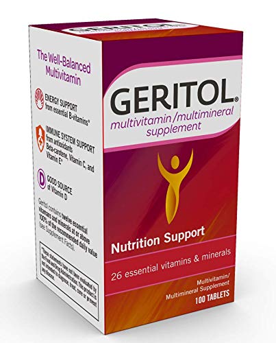 Geritol Multivitamin with 26 Essential Vitamins & Minerals โ 100-Count Bottles (Pack of 2)