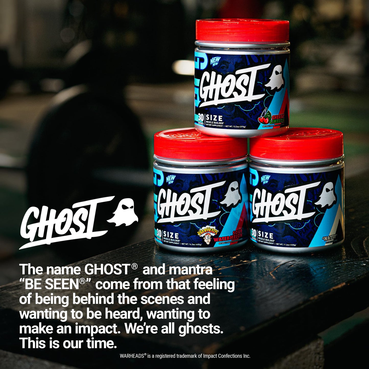 GHOST Size V3 Muscle Builder โ 30 Servings, Sugar-Free & Gluten-Free, Creatine & Betaine