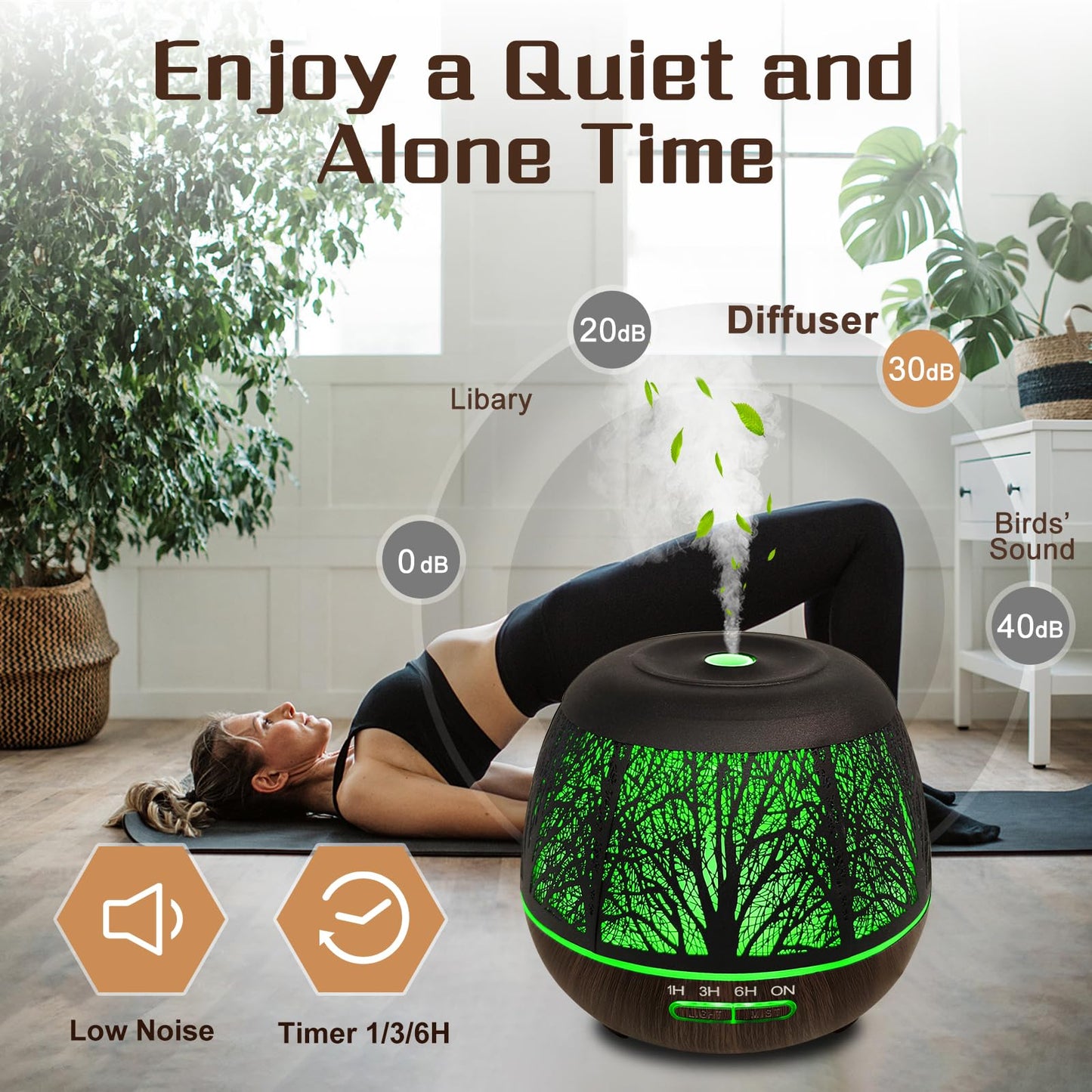 Essential Oil Diffuser 400ml with Remote โ Large Room Ultrasonic Humidifier