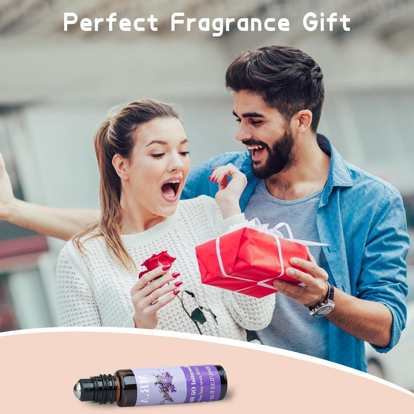 3 Pack Essential Roll-On Oils Set โ 100% Natural Fragrance Oils | Lavender Aromatherapy 0.33 fl oz