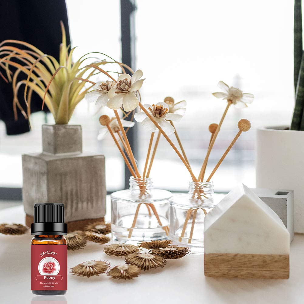 Yethious Peony Essential Oil 10ml โ Pure Peony for Diffuser, Aromatherapy & Skincare