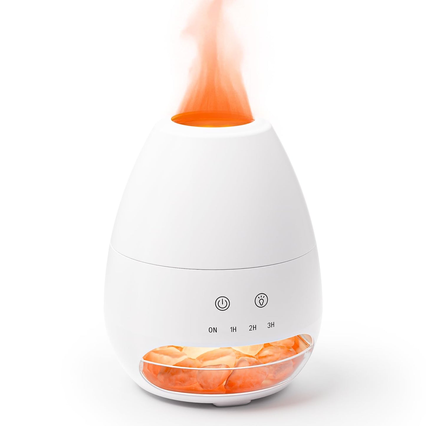 Ultrasonic Essential Oil Diffuser with Himalayan Salt Rock โ Flame Effect, 100ML, Auto Off