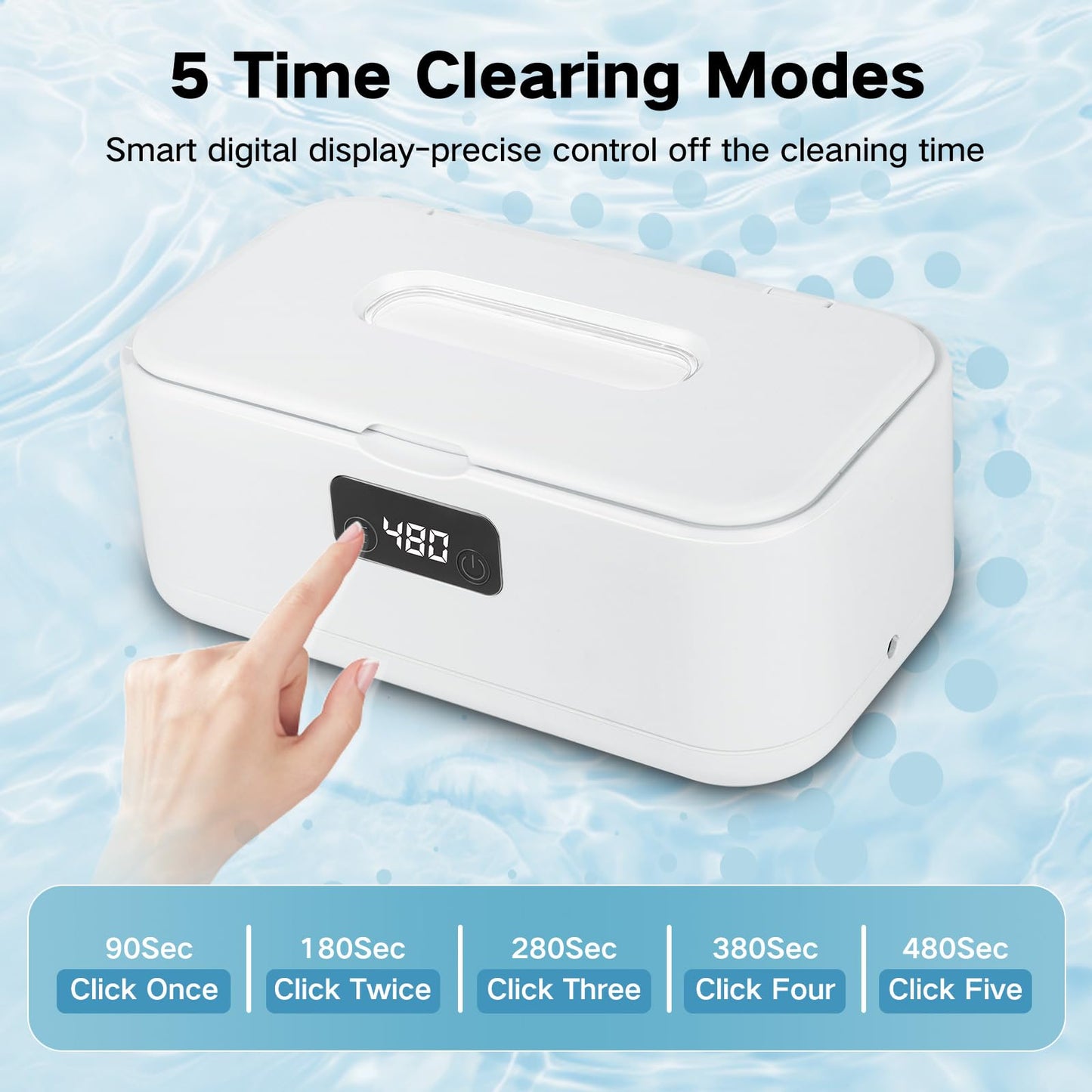 49kHz Ultrasonic Jewelry Cleaner โ All-in-One Cleaner for Jewelry & Dentures