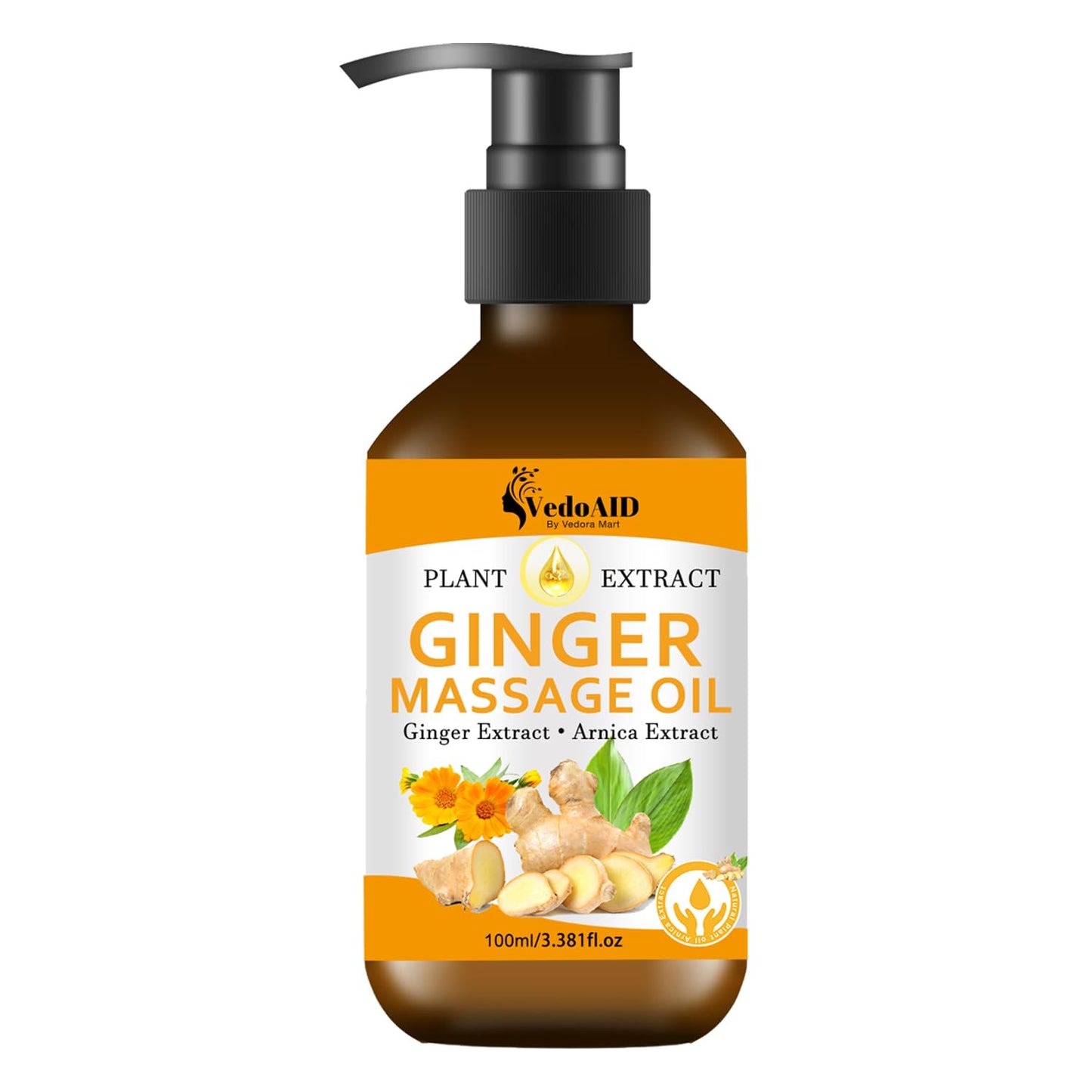 Ginger Massage Oil for Lymphatic Drainage & Sore Muscles โ Spa-Quality Massage Oil (1)