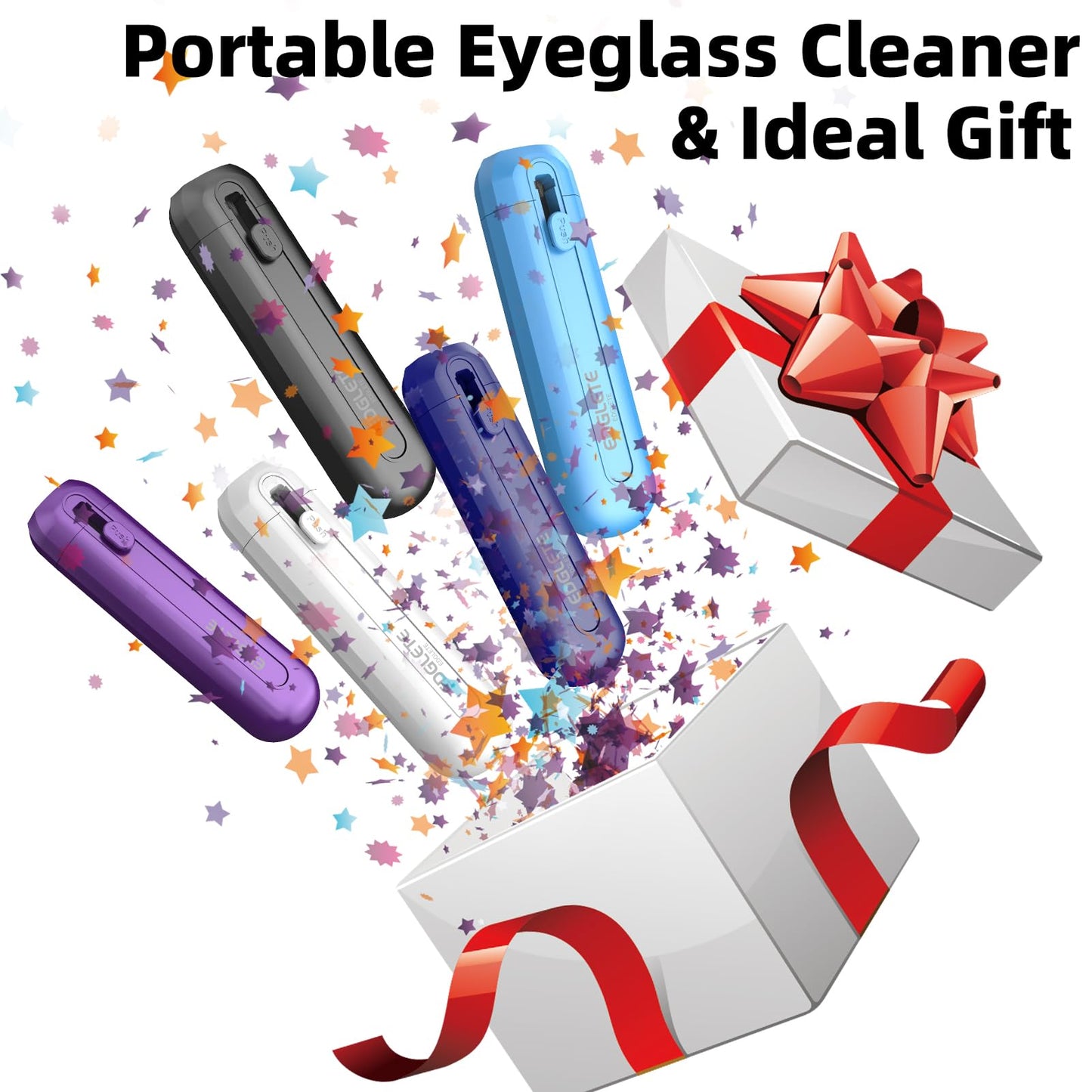 Glasses Cleaner Kit โ Eyeglass Cleaning Spray & Microfiber Cloth (Black)