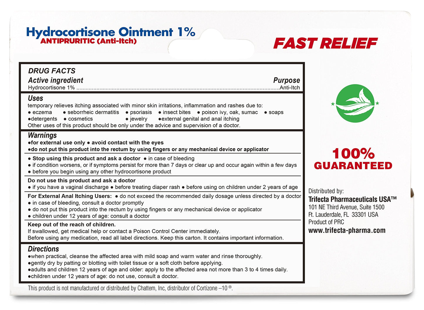 Globe Hydrocortisone 1% Cream with Aloe (3 Pack) β Anti-Itch Relief